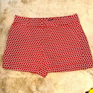 Tommy Hilfiger Chino Shorts Red & White Hexagon Pattern Sz 4